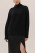 'Scarlett' Ribbed Knit Turtleneck Sweater - Celes Fashion